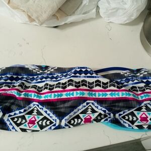 Bingo surf Bandeau style underwire Swim top XL Aztec Print